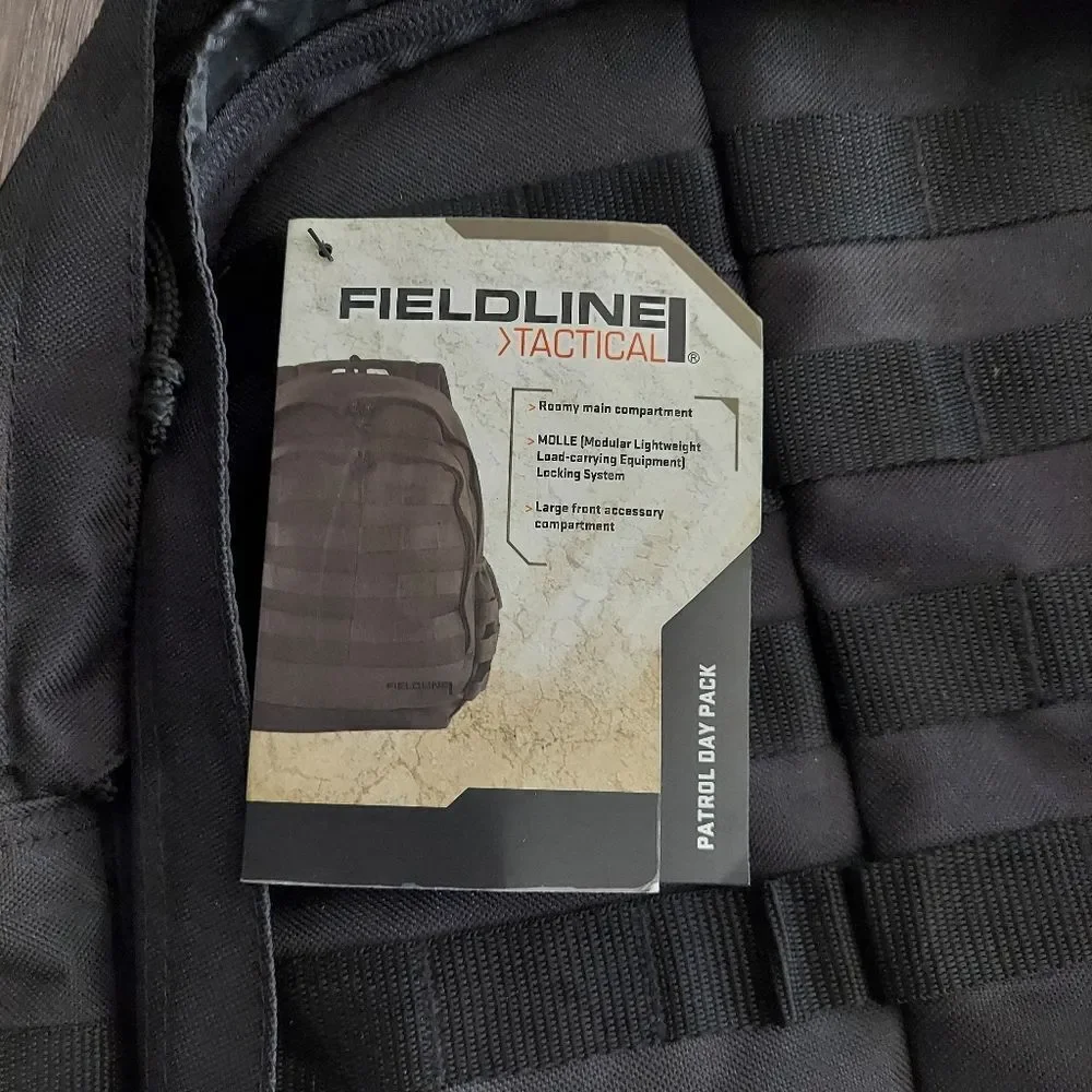 NEW: Fieldline Tactical Black Patrol Day Pack Molle Backpack